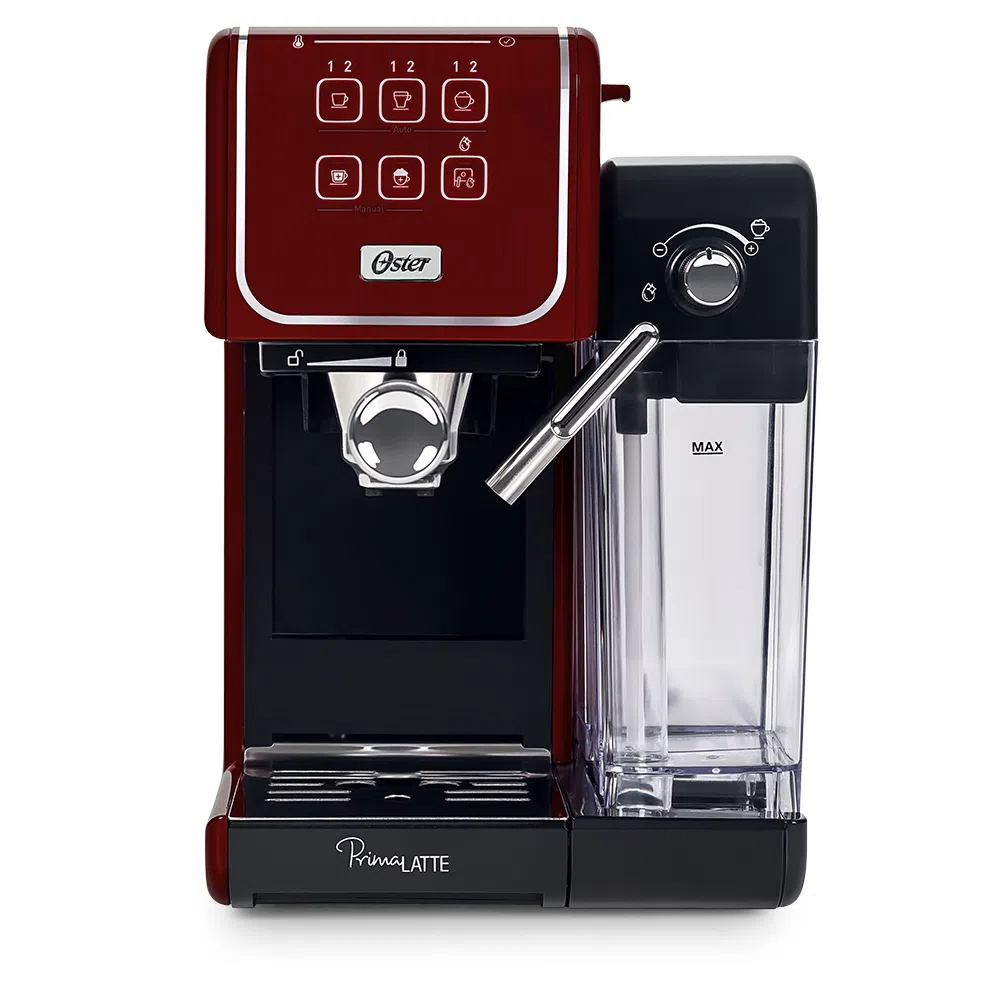 Cafeteira Máquina Espresso Oster PrimaLatte Touch Vermelha