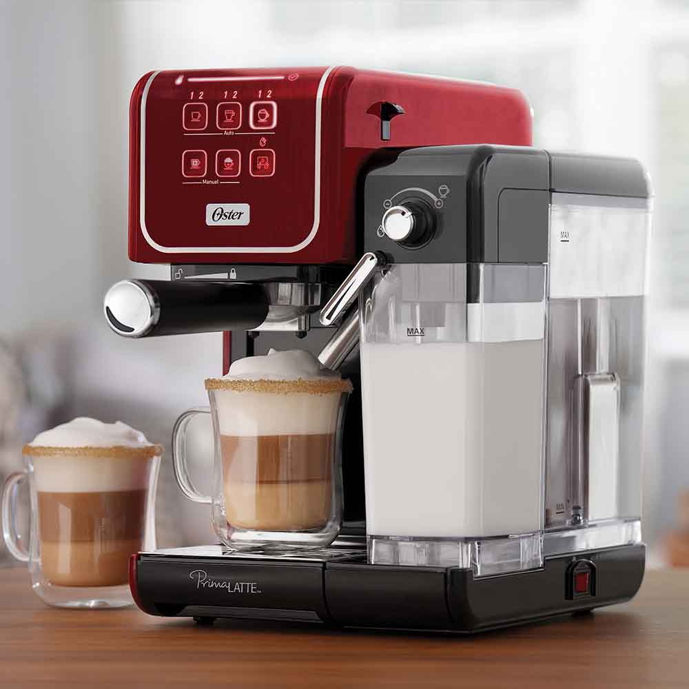 Cafeteira Máquina Espresso Oster PrimaLatte Touch Vermelha