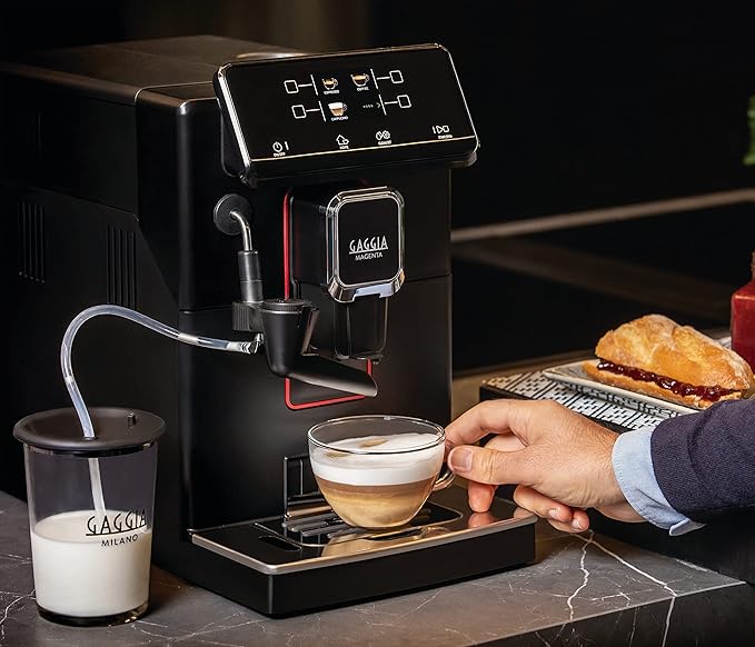 Cafeteira Maquina Gaggia Expresso Italiana Automática Magenta Milk com Moedor