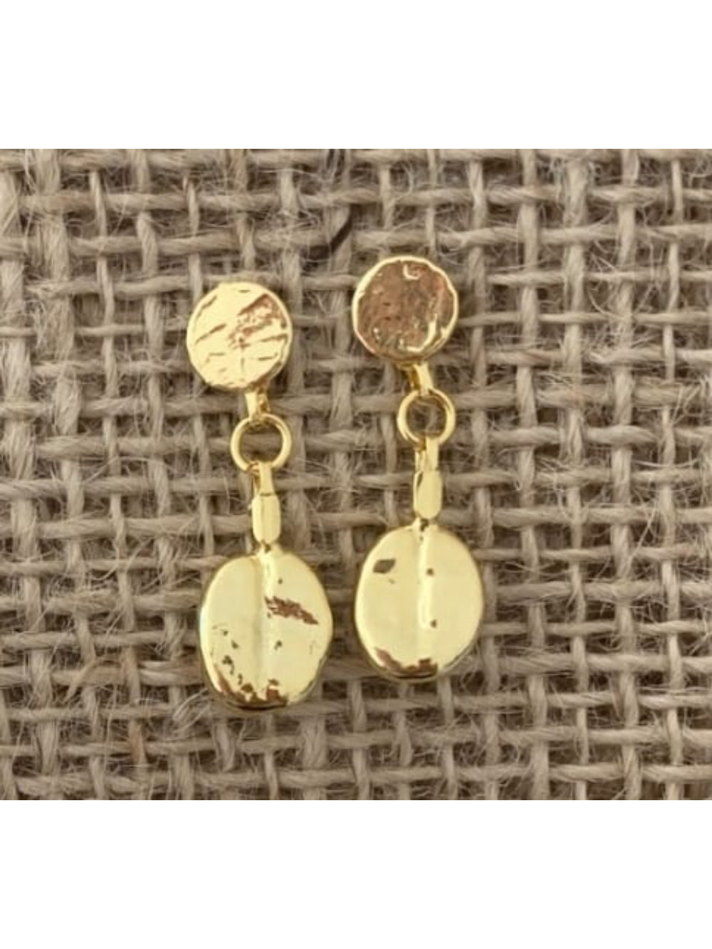 BRINCO PENDENTE OURO AMARELO GRÃO BOURBON