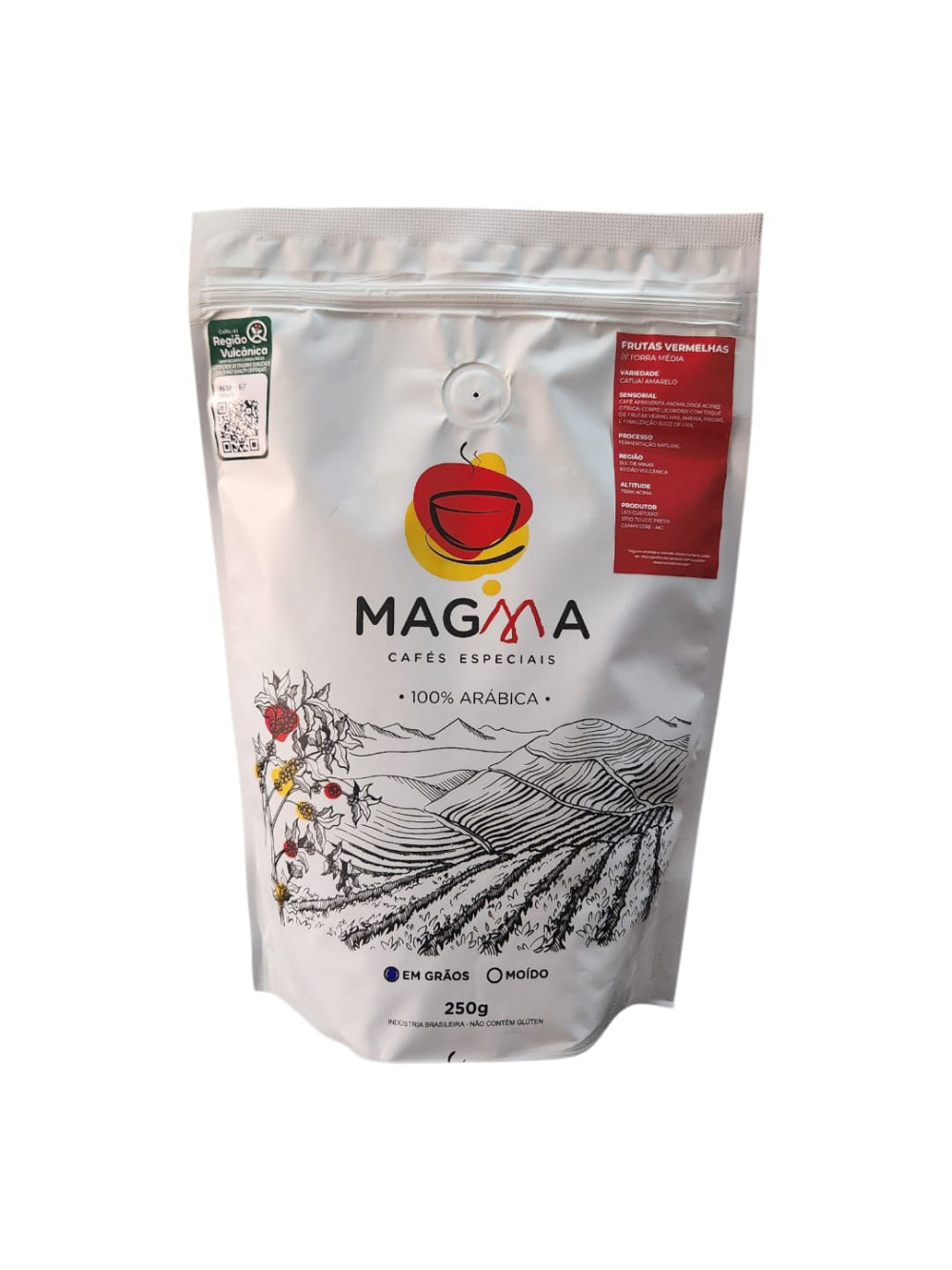 Café Especial Magma Frutas Vermelhas GRÃOS - 250g - 100% Arábica