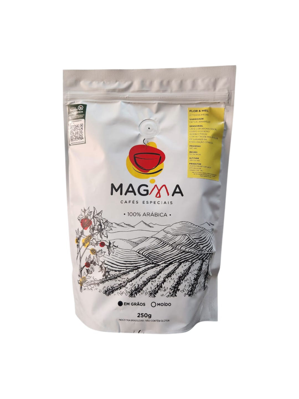 Café Especial Magma Flor & Mel GRÃOS - 250g - 100% Arábica