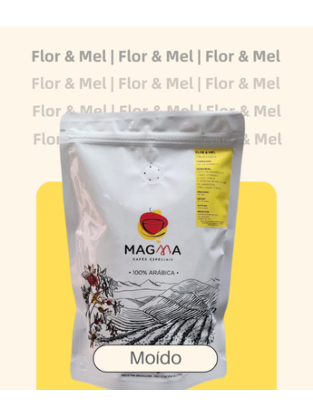 Café Especial Magma Flor & Mel MOÍDO - 250g - 100% Arábica