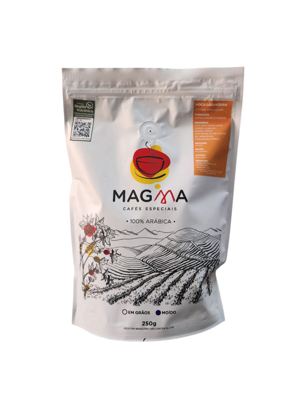Café Especial Magma Moca Laranjeira MOÍDO - 250g - 100% Arábica