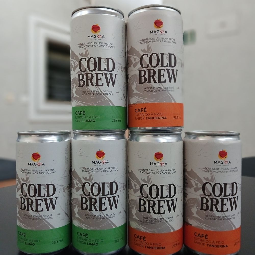 Kit degustação Cold Brew Magma Cafés Kit com 3 de Limão e 3 de Tangerina