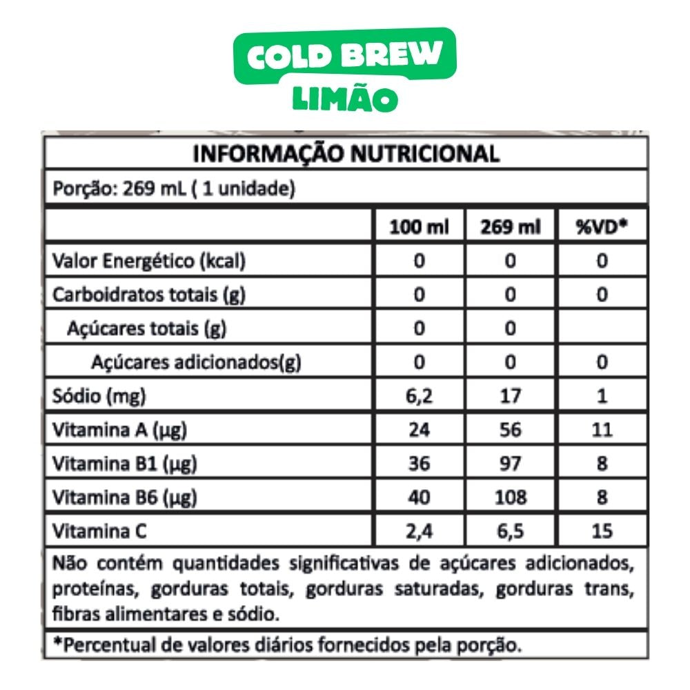 Cold Brew Magma Cafés sabor Limão Pack com 12 unidades