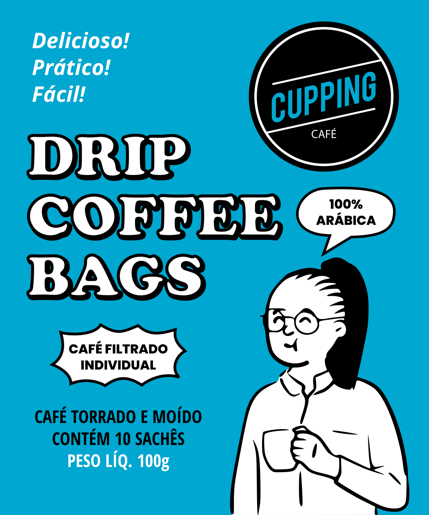 Drip Coffee Cupping Café Caixa com 10 unidades