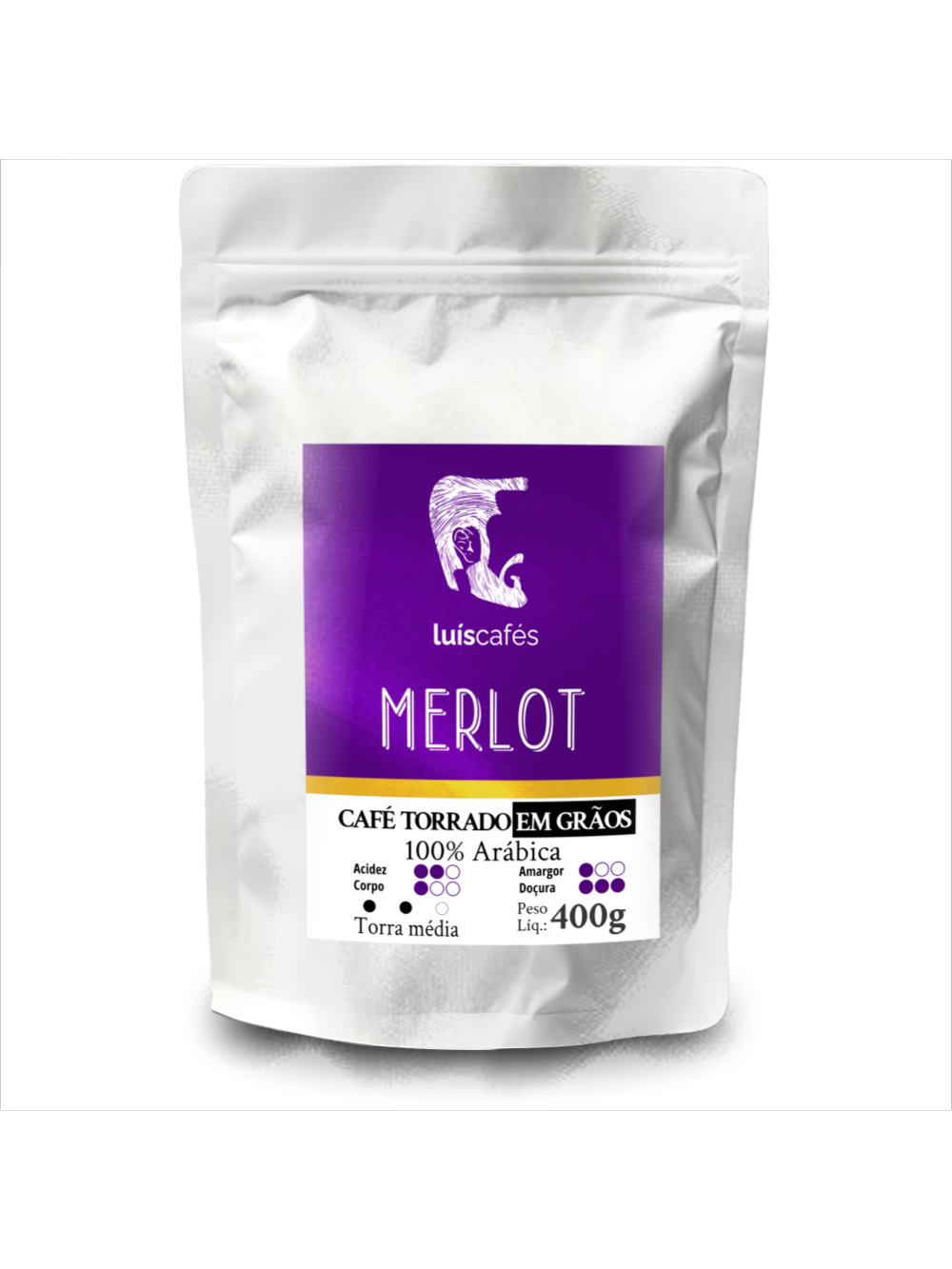 Café Especial Merlot Torrado e Moído 250g Moagem Grossa moído para Prensa Francesa