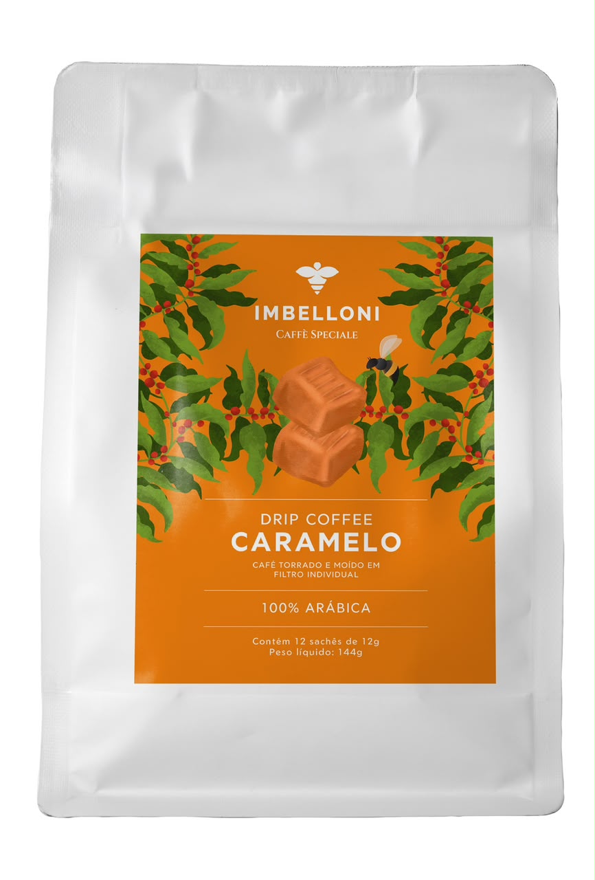 Drip coffee Caramelo Imbelloni caixa com 12 unidades