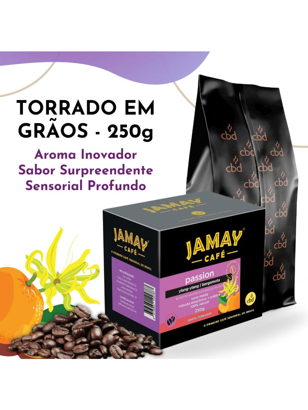 JAMAY Café Passion GRÃOS Sachê 250g