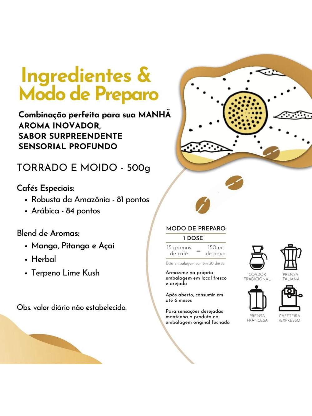 Café Morning Kush MOÍDO Sachê 500g