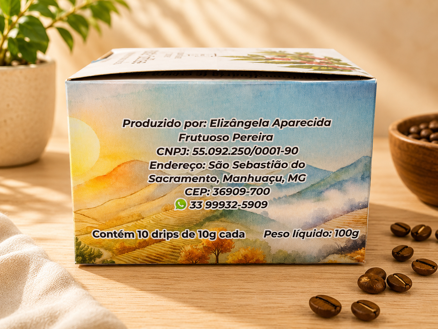 Drip Coffee Premium torra média 10 unidades Vamos Tomar Um Café