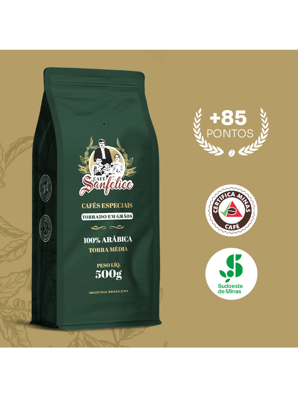 CAFÉ SANFELICE GRÃOS 500G