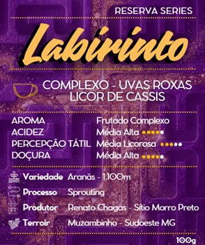 Café especial Microlote Labirinto Cafetto 100g em grãos