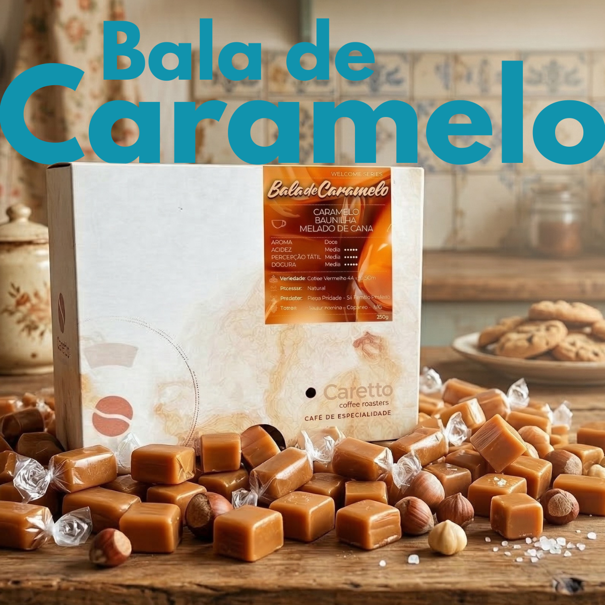 Café especial Bala de Caramelo Cafetto 250g em grãos