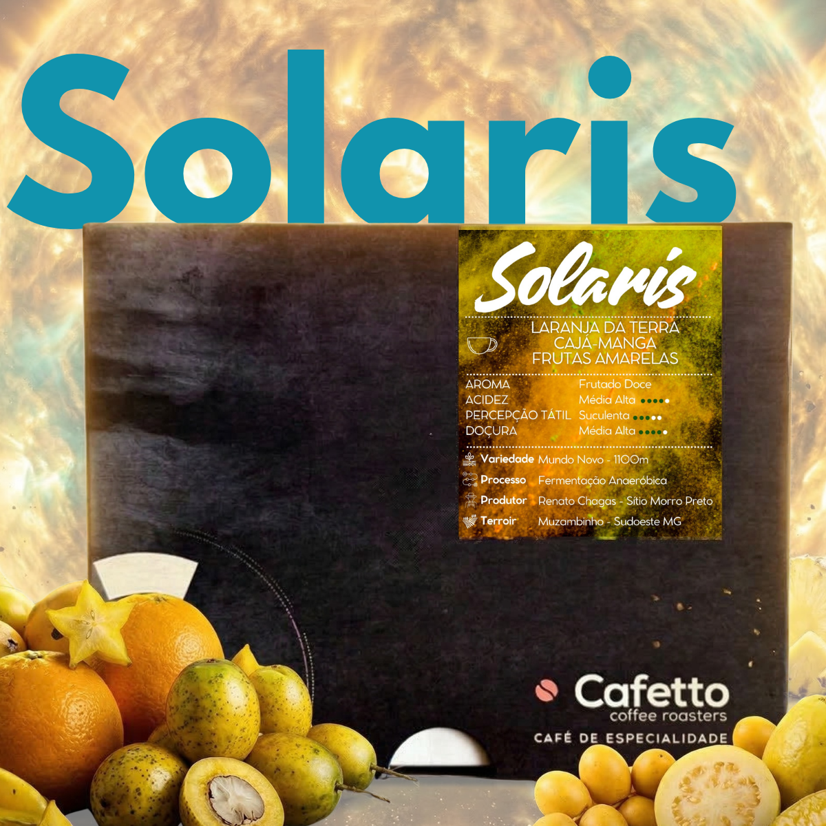 Café especial Solaris Cafetto 250g em grãos