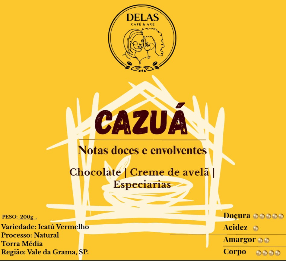 Café Especial CAZUÁ 200g DELAS CAFÉ E AXÉ grão