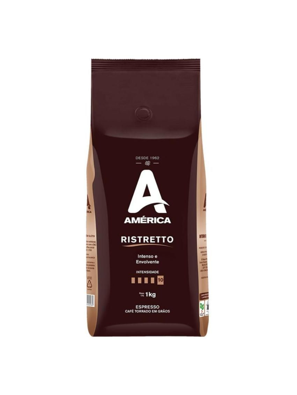Café Torrado em Grãos América Ristretto 1Kg