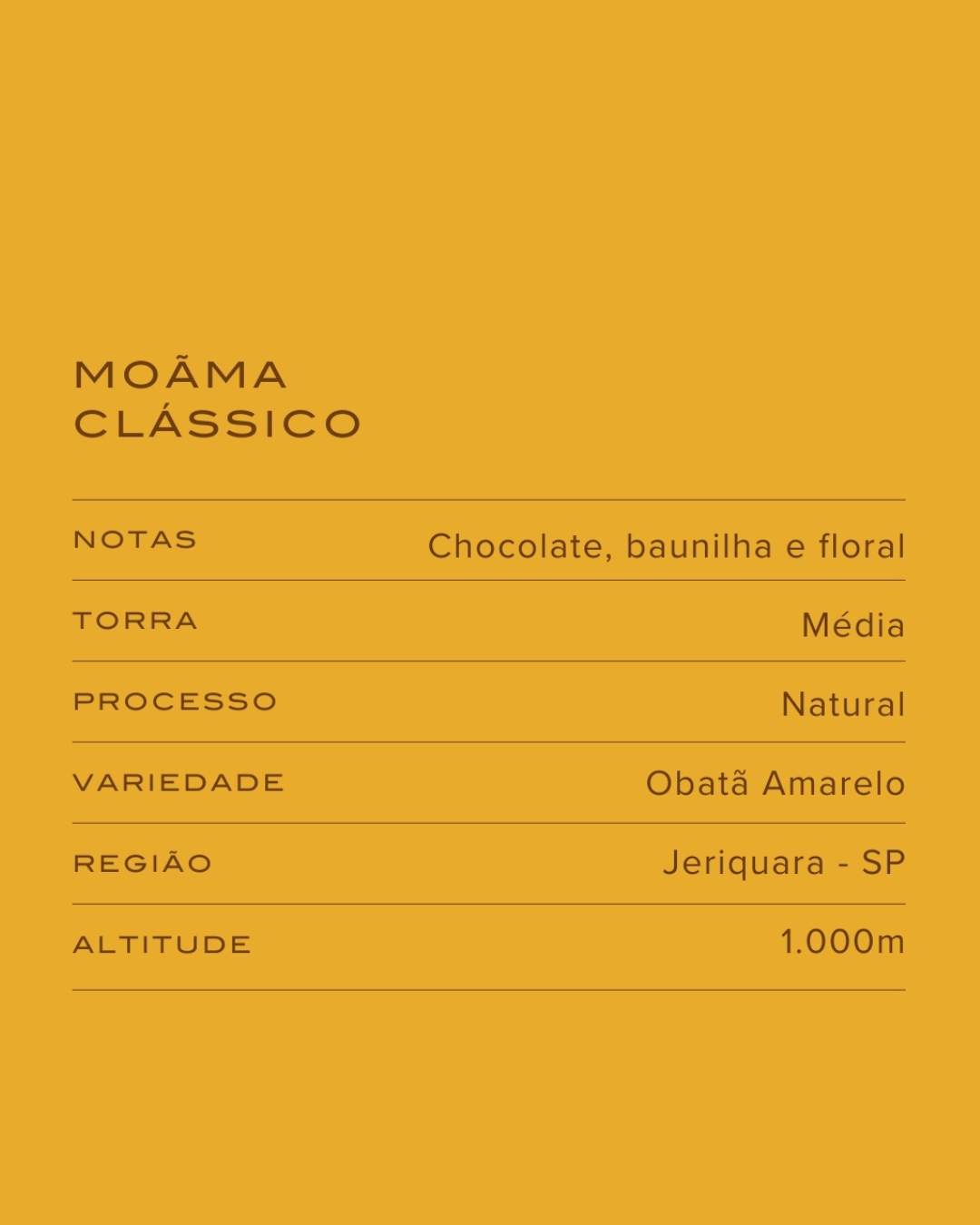 Café Moãma Clássico Grãos 250g