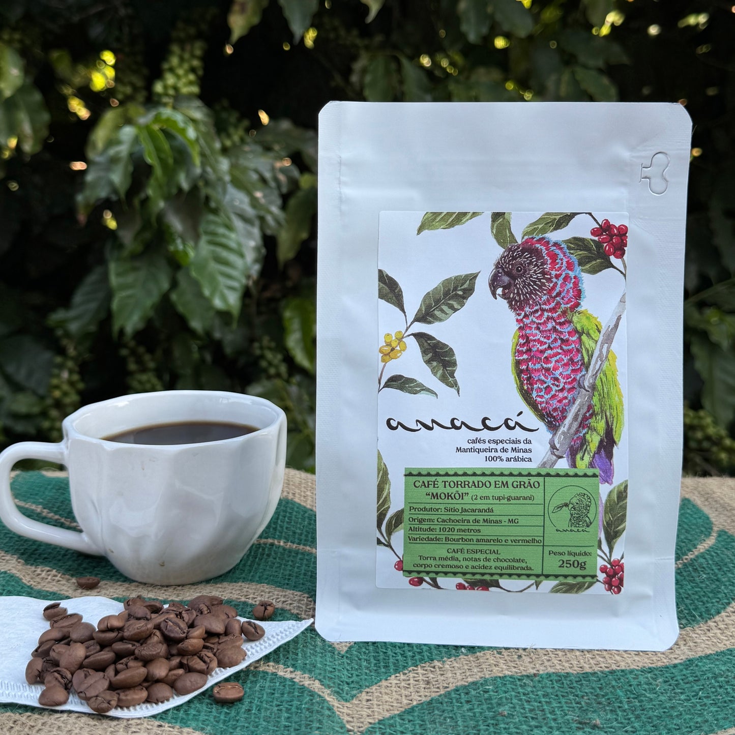 Café especial MOKÕI torrado em grãos 250 g