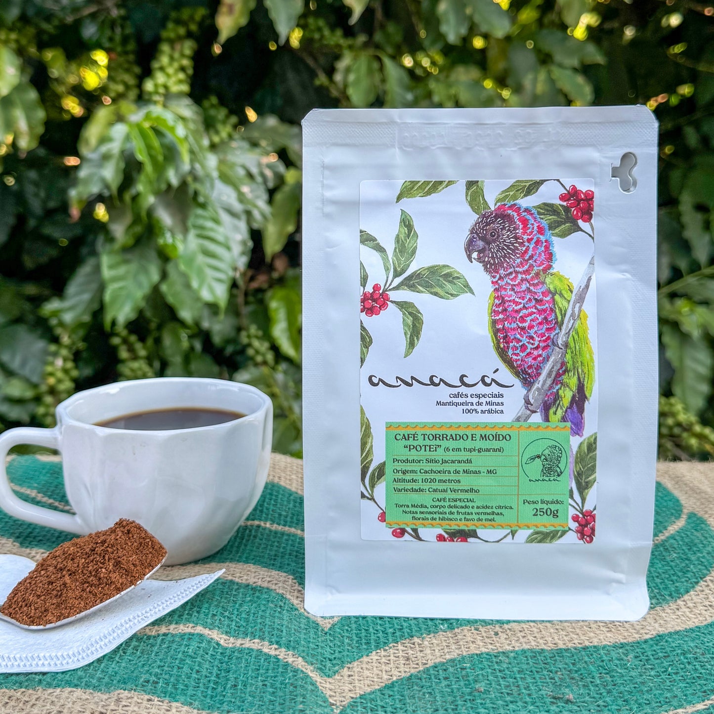 Café especial POTEI torrado e moído 250g Anacá