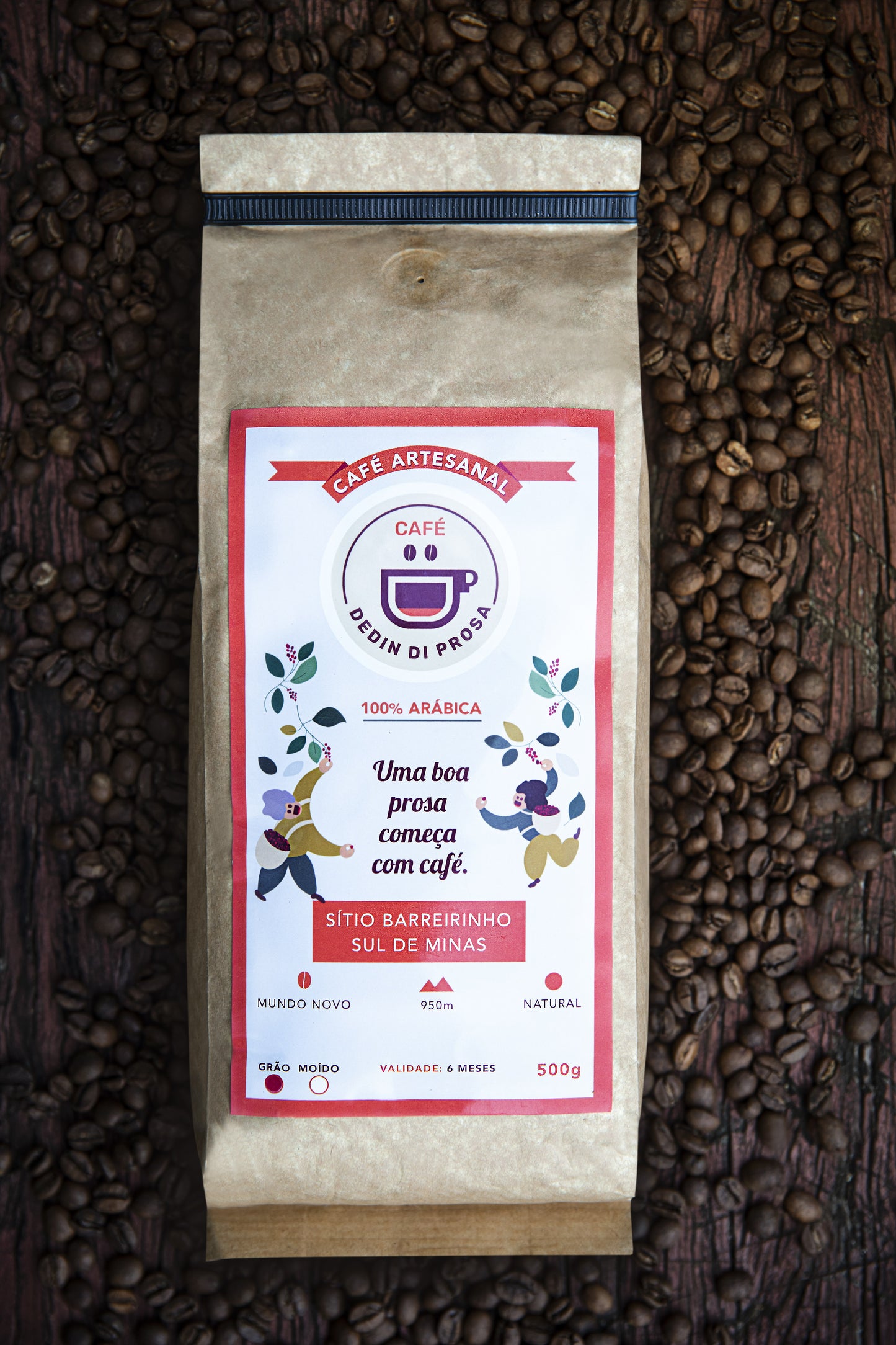 Café Especial Artesanal Mundo Novo Dedindiprosa moído