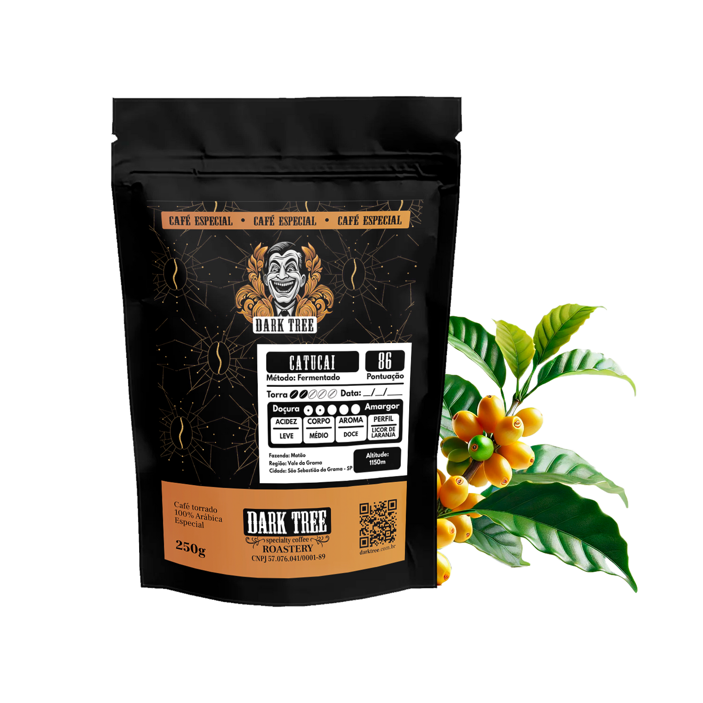 Catucaí Licor de Laranja Dark Tree Roastery Em Grãos ou Moído