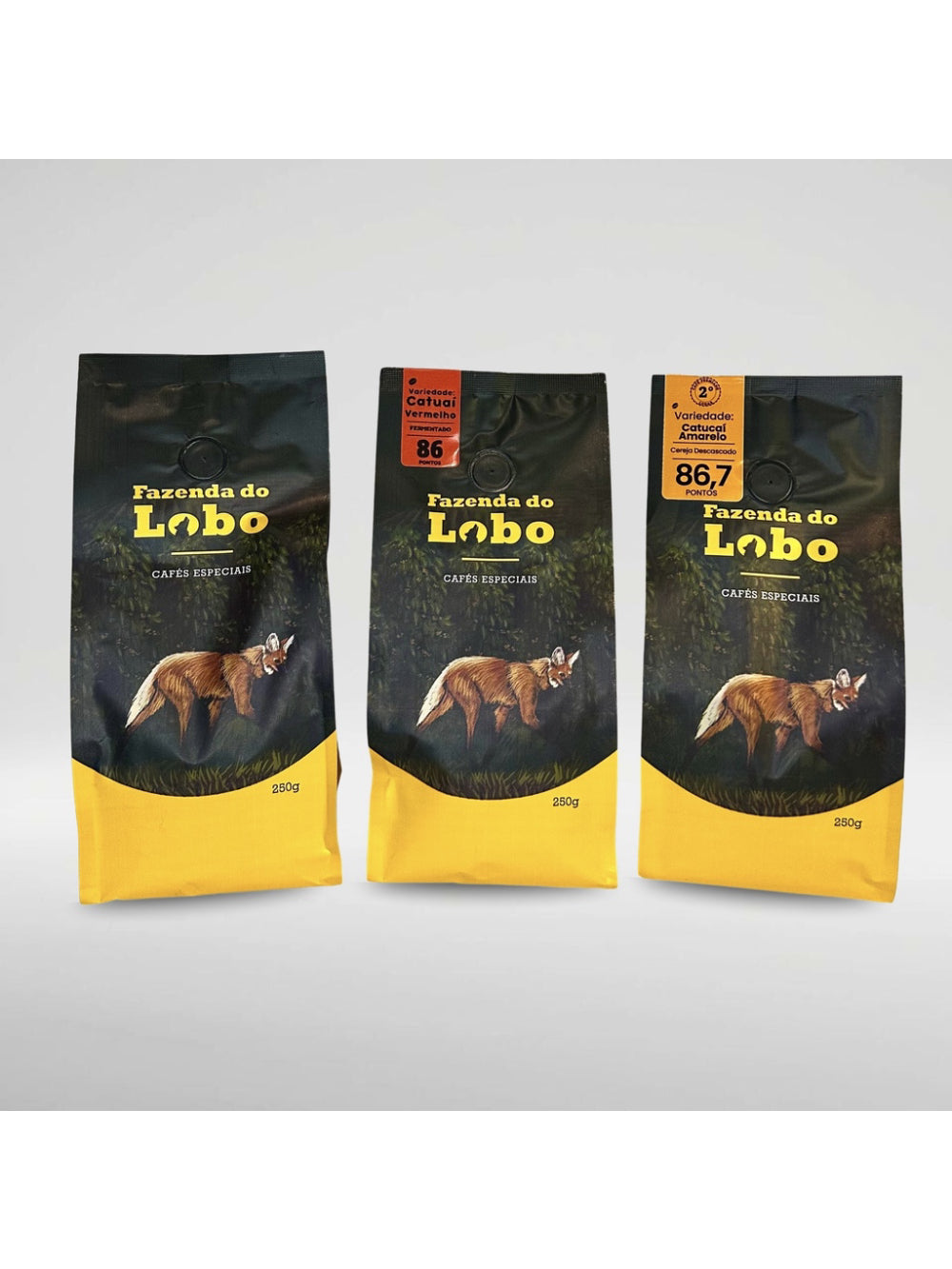 Kit 3em1 Café Especial 250g 3 Unidades Fazenda do Lobo