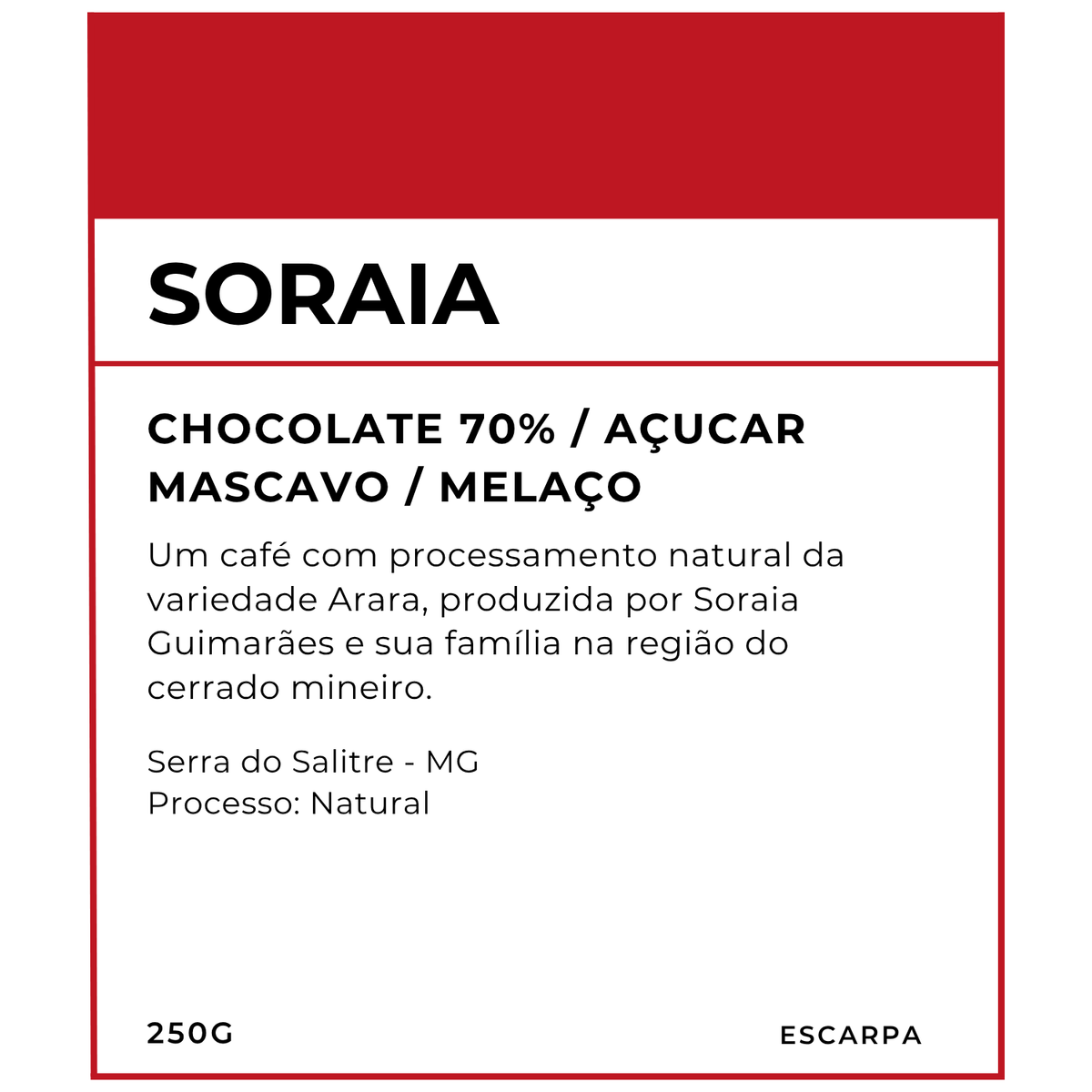 Café especial Escarpa Soraia Guimarães