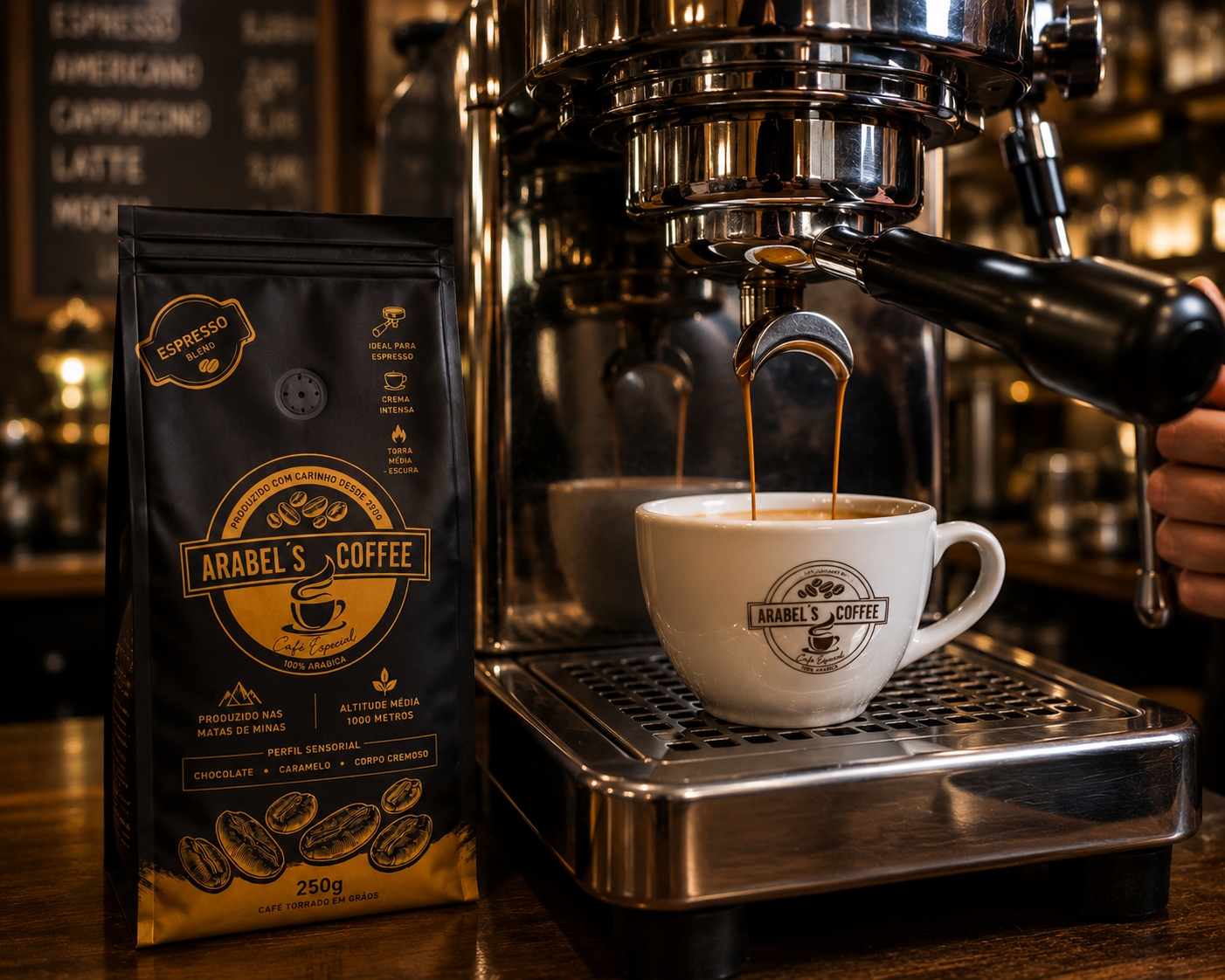 Café Especial Espresso Arabel's 250g em grãos