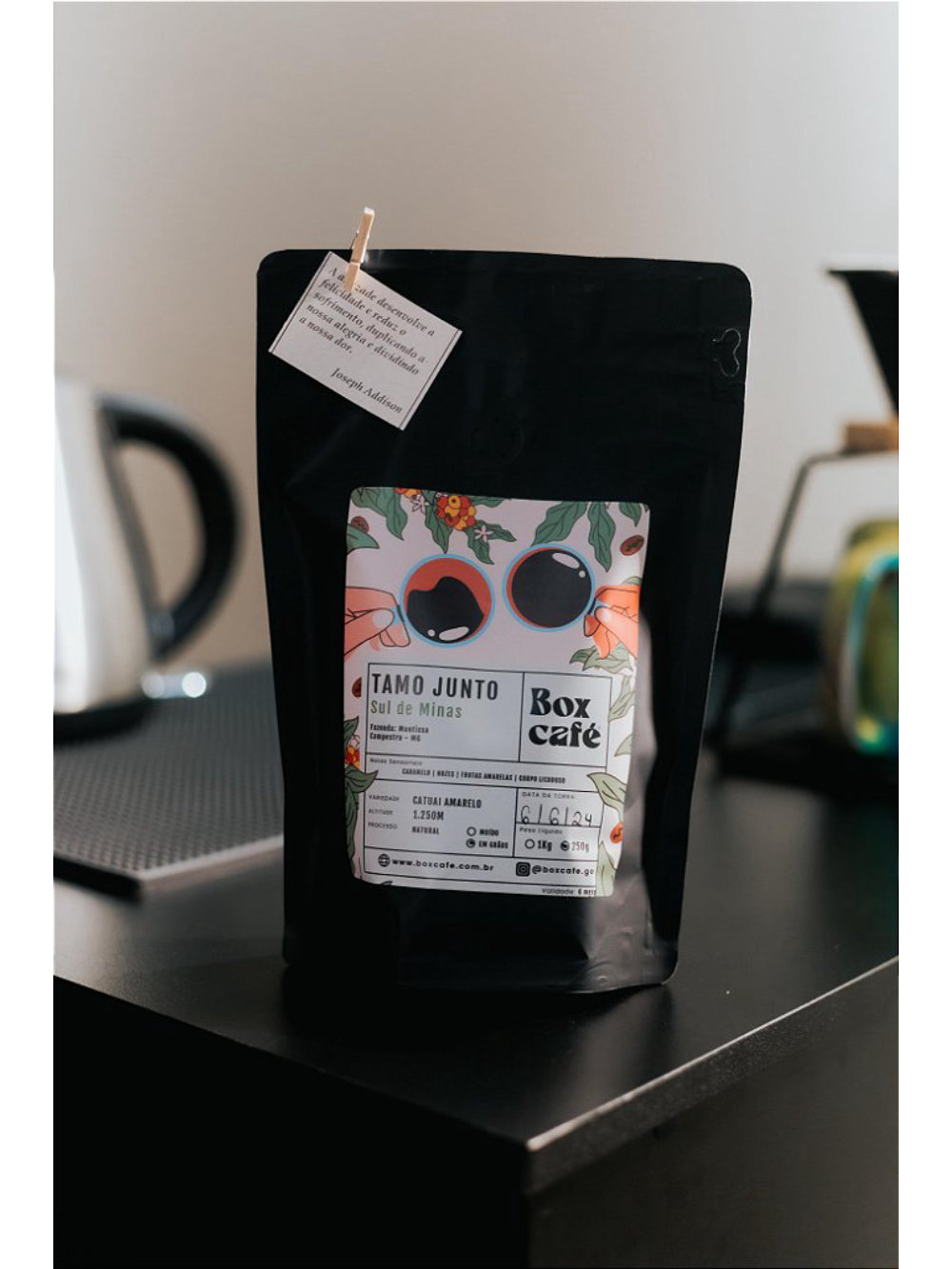 Café Especial Torrado Tamo Junto Box Café Sul de Minas Catuaí Amarelo Caramelo 250g