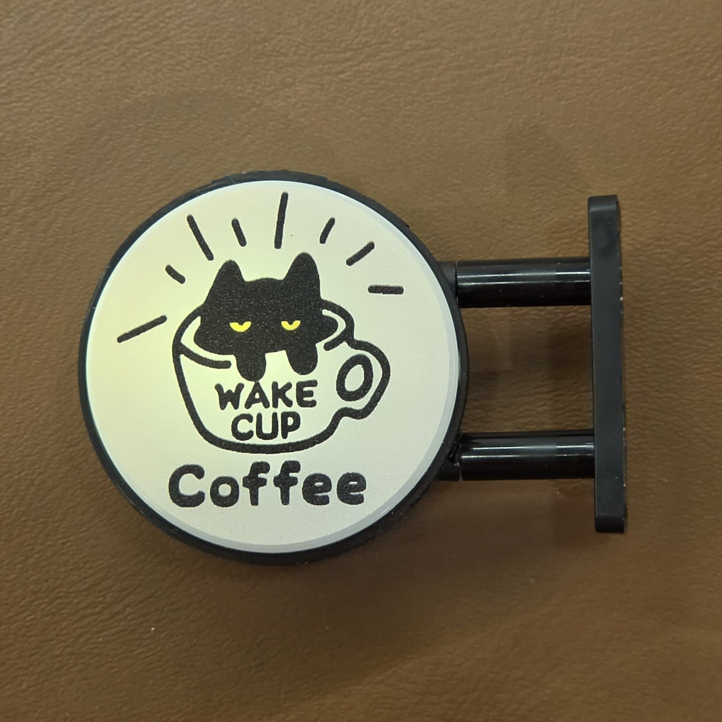 Mini placa decorativa magnética Coffee Gato