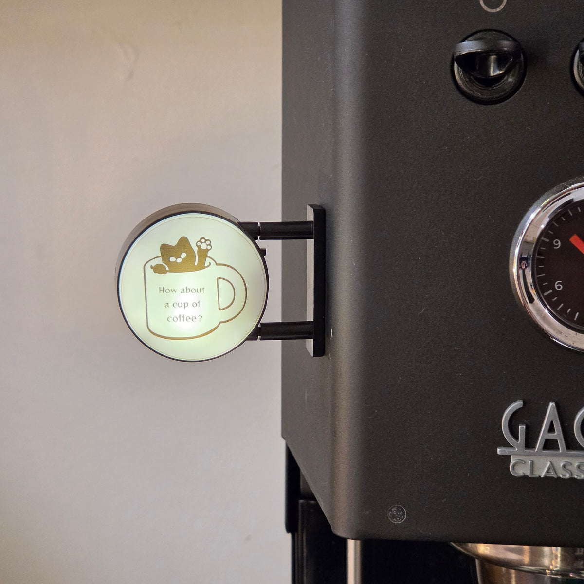 Mini placa decorativa magnética How about a cup of coffee