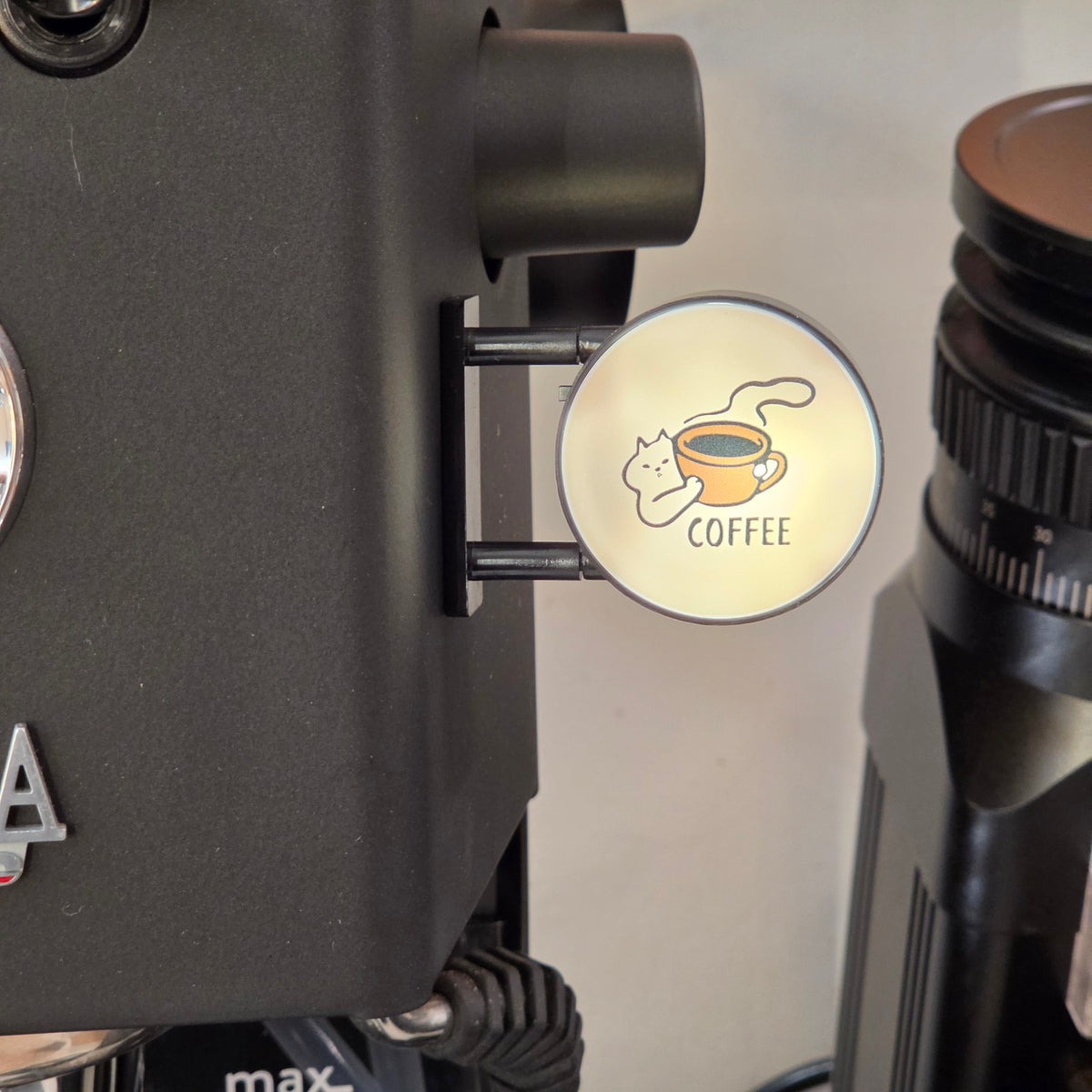 Mini placa decorativa magnética Coffee (gato e xícara)