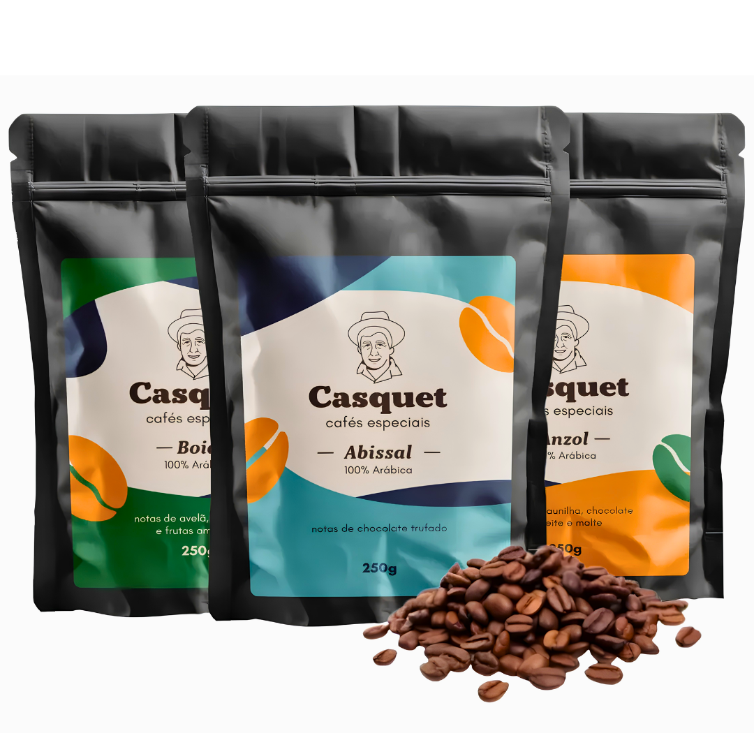 Café Especial Torrado em Grãos 100% Arábica 84+ Pontos 750g Torra Média | Casquet Origens