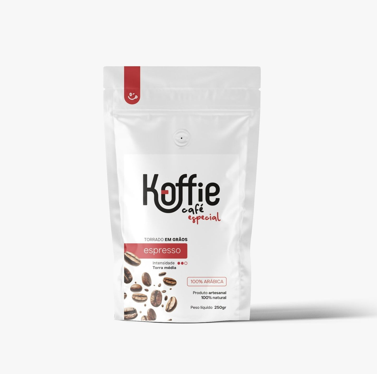 Koffie Café Especial em Grãos 250gr Torra média com notas de chocolate, caramelo e castanhas