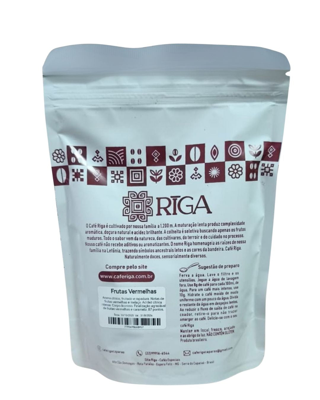 Café Riga Frutas Vermelhas 250g em grãos