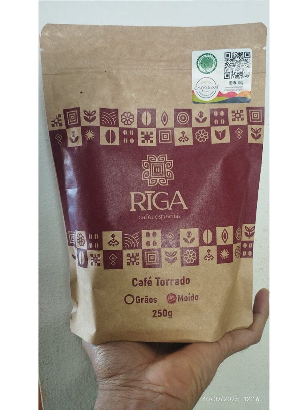 Café Rīga Frutas Amarelas embalagem-250g-po