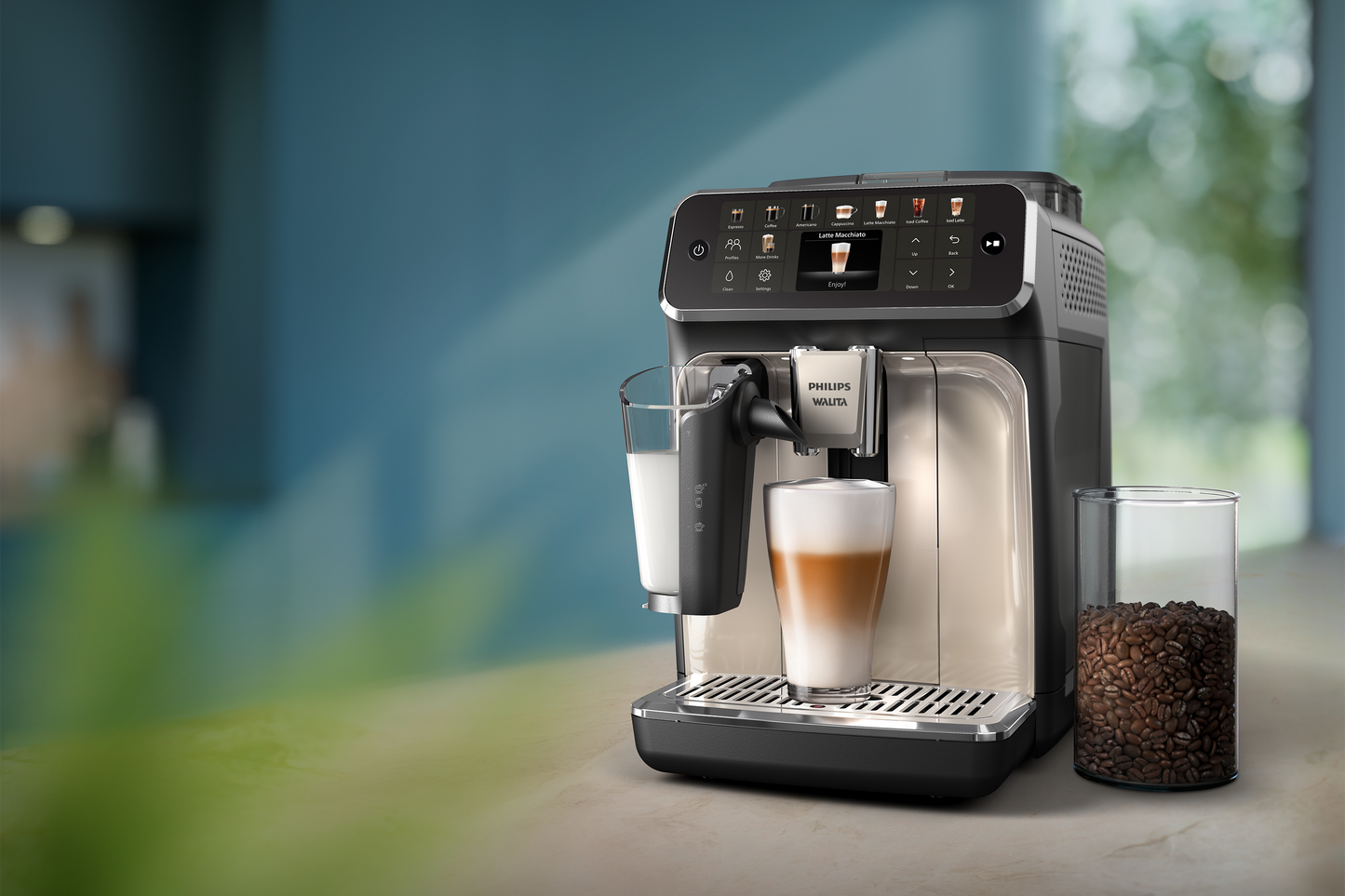 Maquina Cafeteira Philips Walita Expresso Italiana Super Automática 4400 Serie Latte 12 Bebidas