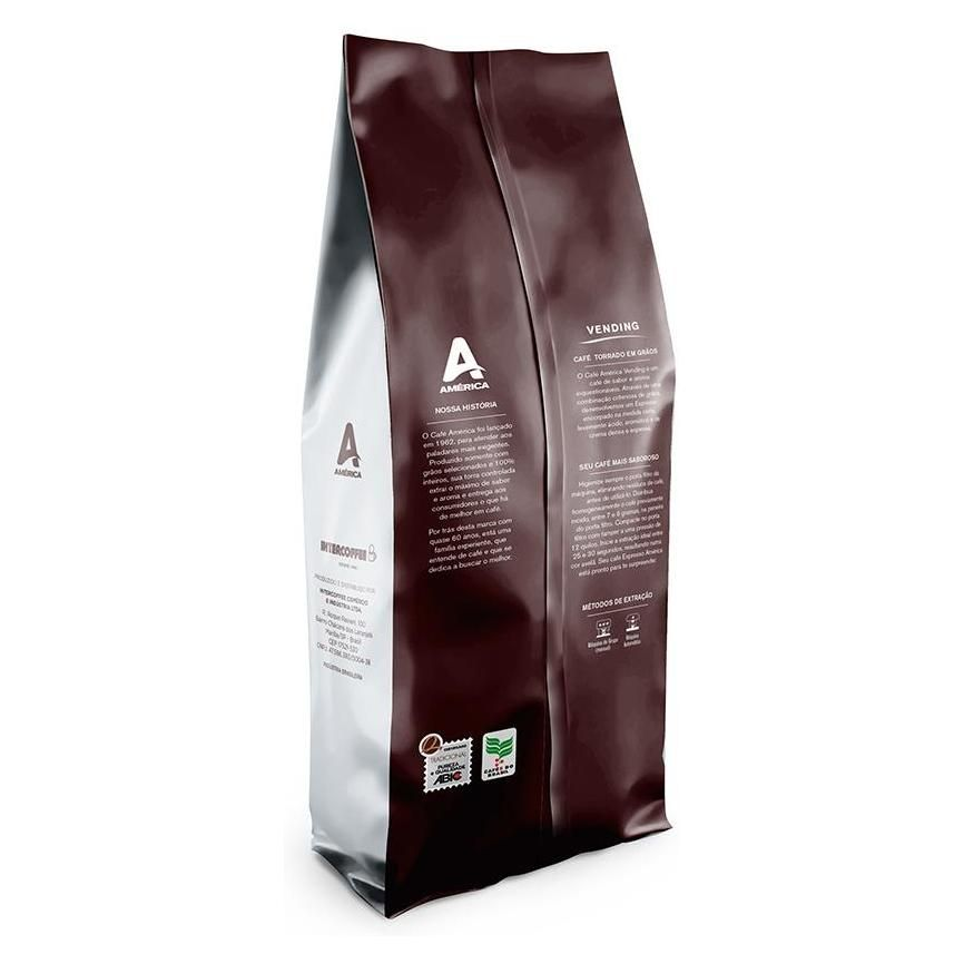 Café Torrado em Grãos América Vending - 1KG