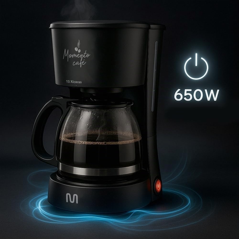 Cafeteira Elétrica 15 Xícaras 600ml com Jarra de Vidro e Filtro Reutilizável GO035