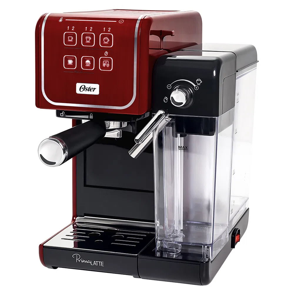 Cafeteira Máquina Espresso Oster PrimaLatte Touch Vermelha