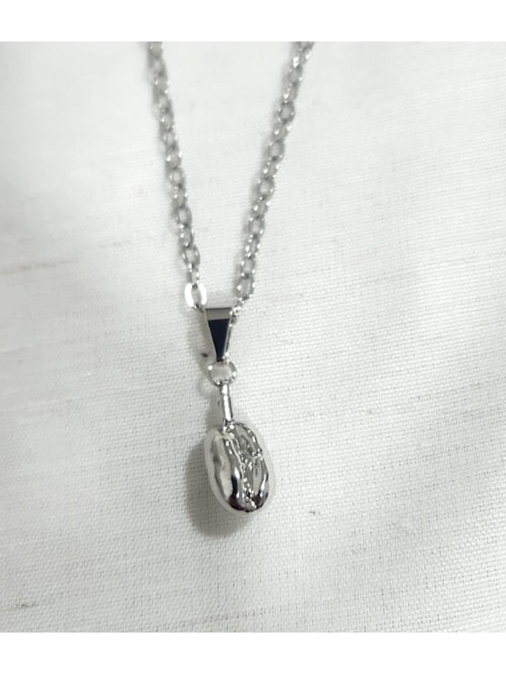 PINGENTE OURO BRANCO GRÃO MOCA