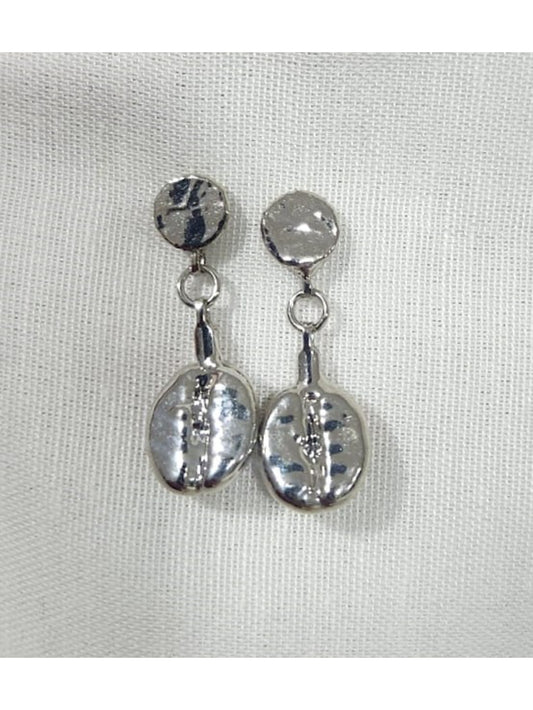 BRINCO PENDENTE OURO BRANCO GRÃO BOURBON