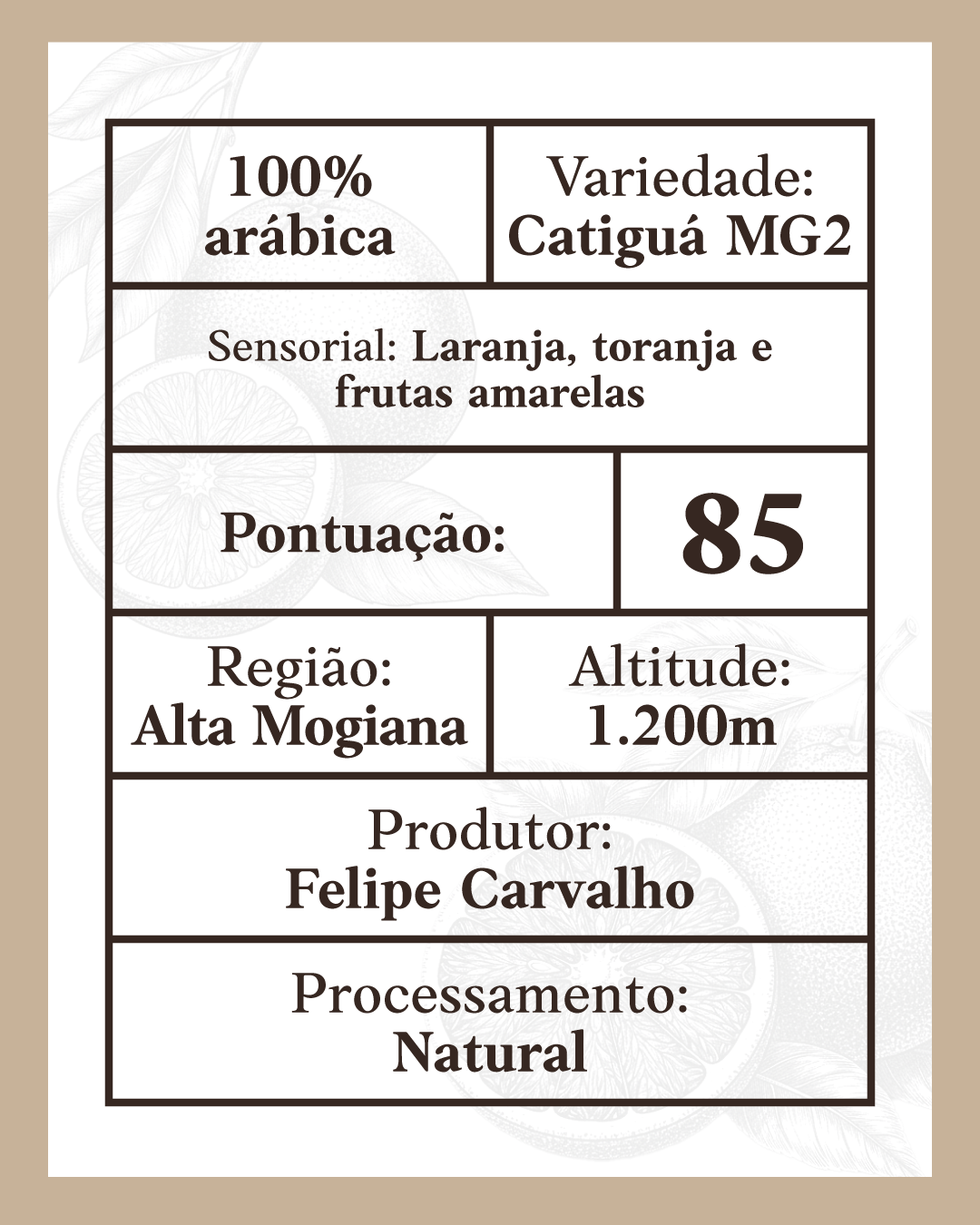 Café Especial Laranja e Toranja 250g Doko Cafés