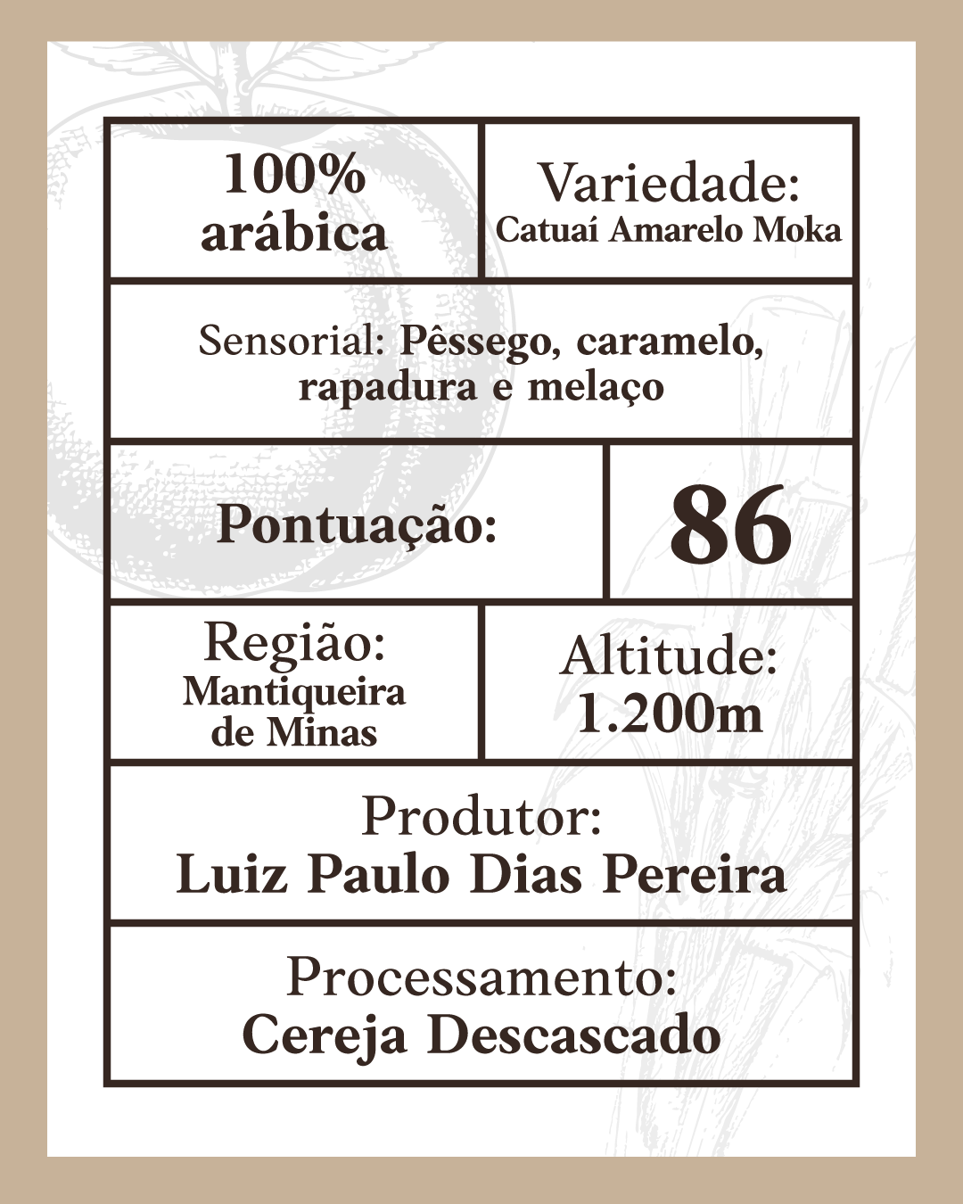 Café Especial Pêssego e Caramelo 250g Doko Cafés