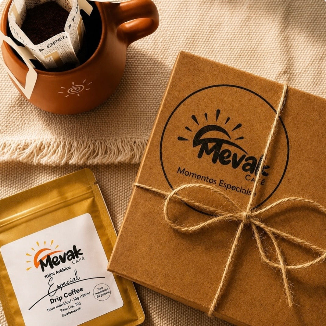 Drip Coffee Momento Aconchego Mevak  Café especial  caixa com 10 drips