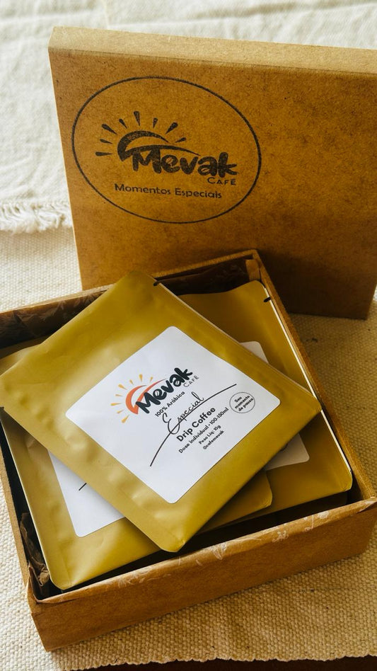 Drip Coffee Momento Aconchego Mevak  Café especial  caixa com 10 drips