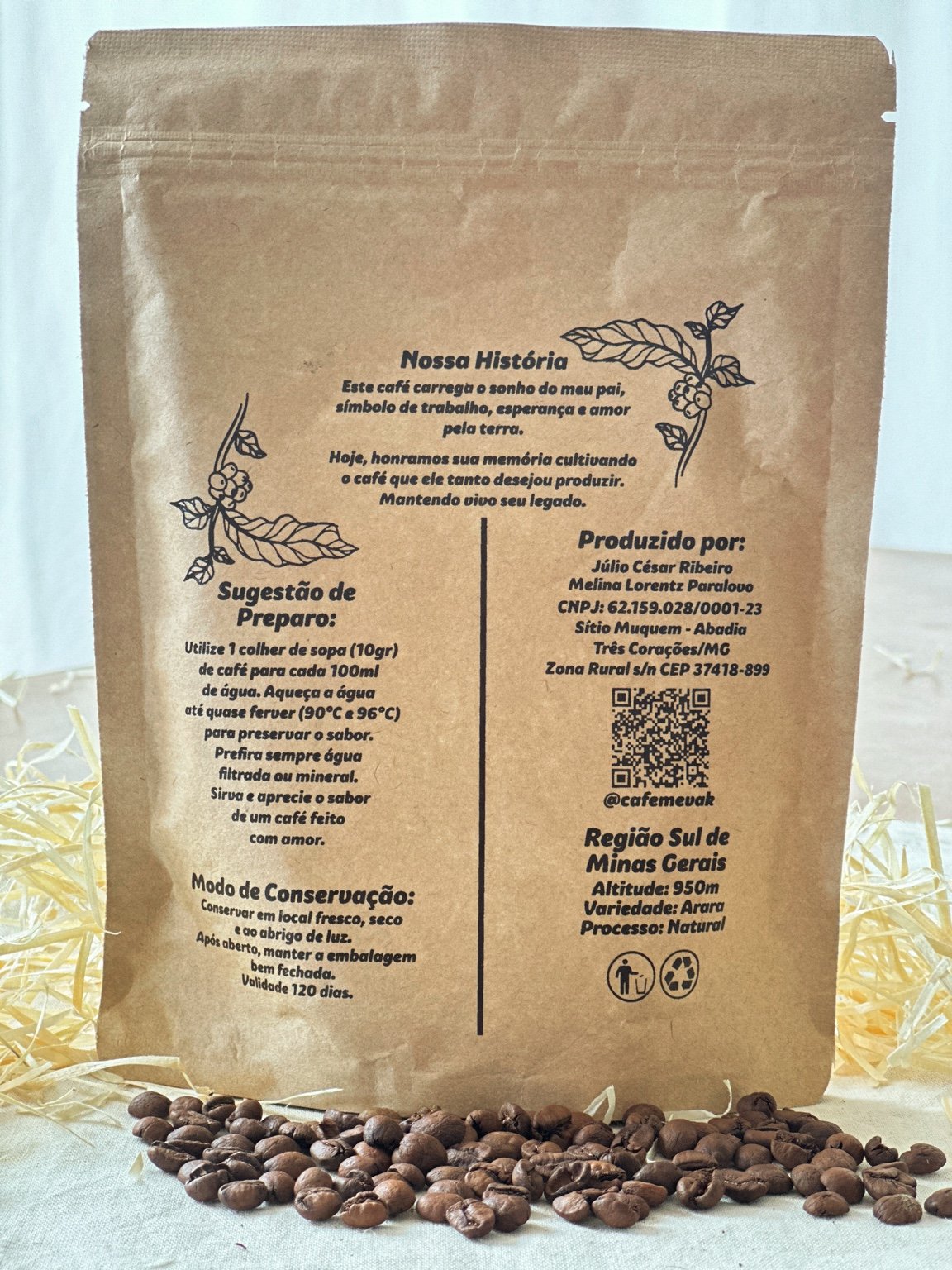 Café Especial 85 pontos 250g torrado e moido 100% Arábica