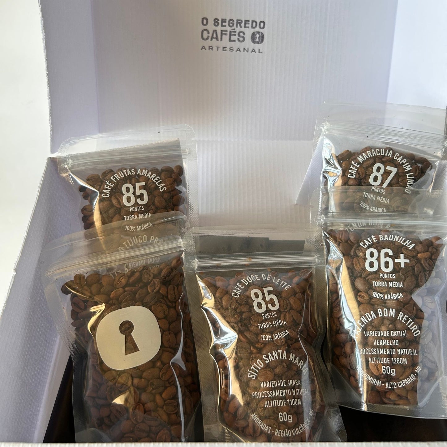 Box Segredo Seleções 2ª Edição – 5 Cafés Especiais (60g cada pacote)